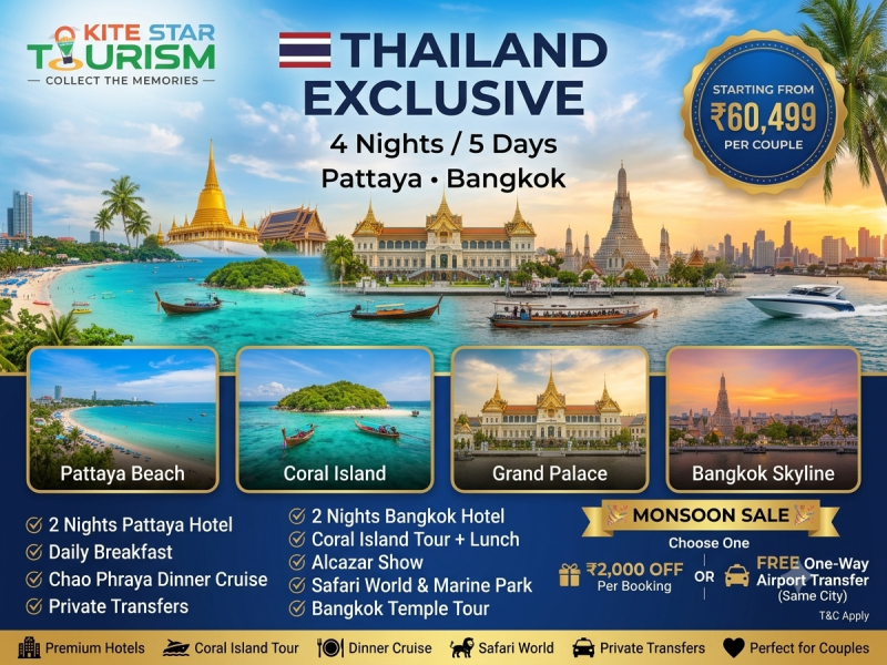 Thailand Exclusive 4 Nights 5 Days Tour Package – Pattaya & Bangkok