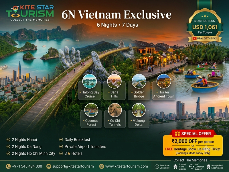 6 Nights Vietnam Exclusive – Hanoi, Da Nang & Ho Chi Minh City